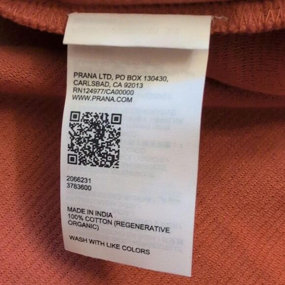 NWT Prana Unisex Contendr Rib Crew Terracotta Orange Men's Size S - Picture 7 of 13
